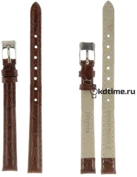 Ремень Nagata 10 мм кор кроко серебр застежка