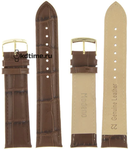 Modeno 22 мм кор croco с золотой застёжкой A022 ремень