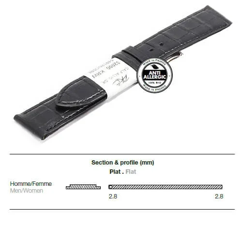 Ремешок ZRC 5492401ST MAT CALF ALLIGATOR 24MM