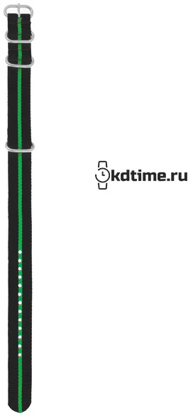 Ремень NATO 20 мм нейлон blk+l.green