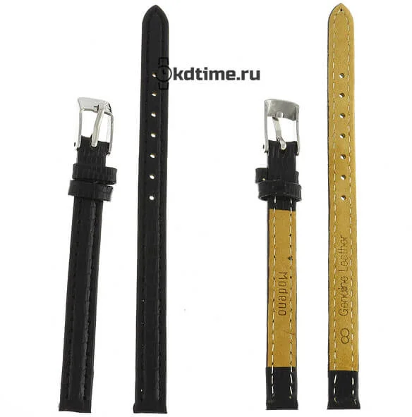 Ремень Modeno 08 мм чер змея золот застежка R001